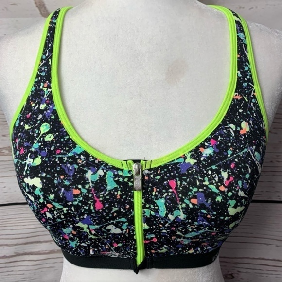 VSX Paint Splatter Padded Sports Bra 32C - Picture 2 of 8